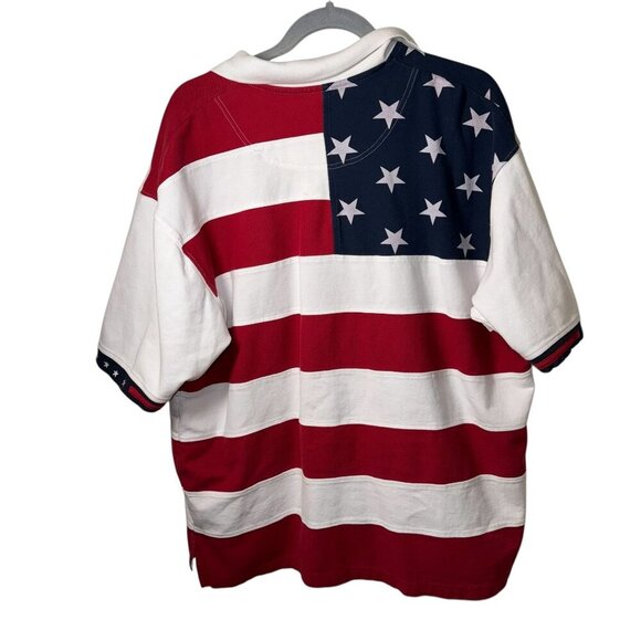 American Flag Polo Shirt 2XL Red White & Blue RedHead - Picture 5 of 5